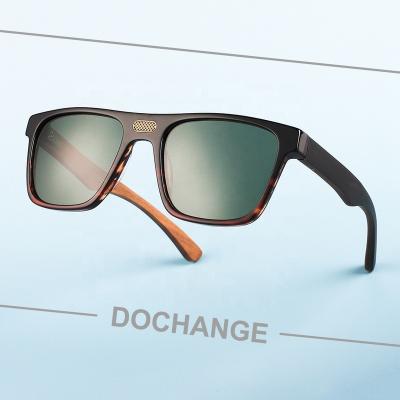 China Eyewear 2022 Bamboo Temples Arms Large PC Eco-friendly Wooden Sunglasses Acetate Sunglasses Fashion Logo Premium Wholesale Custom Made for sale