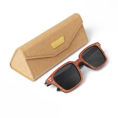 China Kraft Paper Recycled Wholesale Custom Handmade Sunglasses Kraft Paper Package Case for sale