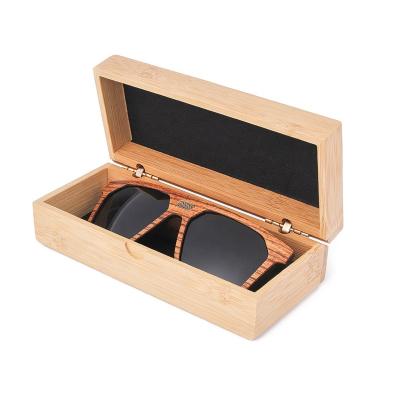 China Bamboo Recycled Wholesale Custom Handmade Oversized Sunglasses Cases Large Size Sunglasses Package Case for sale