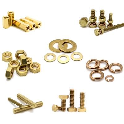 China HEX High Quality Varieties and Full Specifications Copper Series Screws Brass Screws Copper Nuts Copper Joints for sale