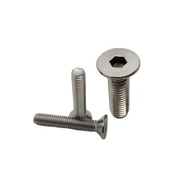 China Stainless Steel M3 M4 M5 M6 M8 Flat Socket Countersunk Hexagon Head Flat Head Screws For Flat Fastening for sale