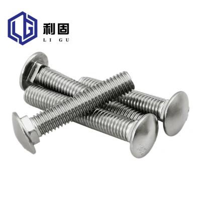 China Wholesale Flat Steel M6 SS To M20 Carriage Bolt Mushroom Main Carriage Screw HDG Carriage Bolts For Slot Fastening for sale