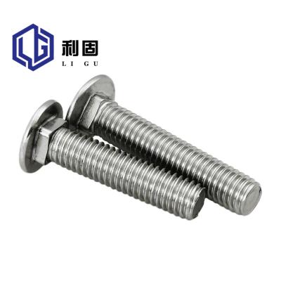 China Stainless Steel Flat SS M6 To M20 Carriage Bolt Mushroom Main Carriage Screw HDG Carriage Bolts For Slot Fastening for sale