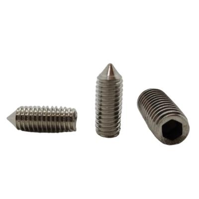 China High Quality Tip M3 M4 M5M6 201 304 Hex Socket Set Screw With Taper Point for sale