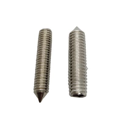 China Tip Factory Sale Hexagon Socket Set Screw Cone Headless Slotted Main Point M6M8 M10 for sale