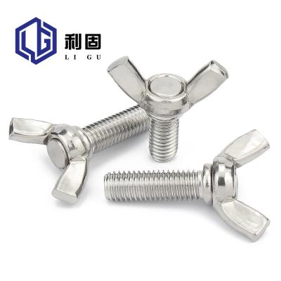 China Wholesale Stainless Steel 304 201 SS Butterfly Screw Wing Screw Horn Bolt Wing Screw Hand Twist For Hand for sale