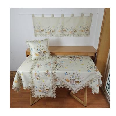 China Waterproof Hot Selling Customized Square Lace Table Cloth Hotel Decor Table Cloth for sale