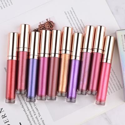 China New Arrival Waterproof Metallic Liquid Lip Gloss Glitter Liquid Lipstick Long Lasting Lip Gloss Seller for sale