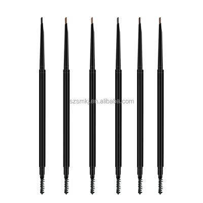 China New Arrivals 6 Colors Box Waterproof Brow Brush Pen Easy Wear Waterproof Eyebrow White Packaging Cosmetic Pencil for sale