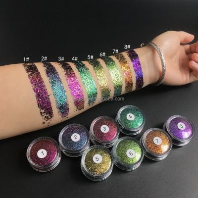 China High Dye Waterproof Private Label Cream Duo-Chrome Eyeshadow Powder Chameleon Pigments Makeup Eyeshadow for sale