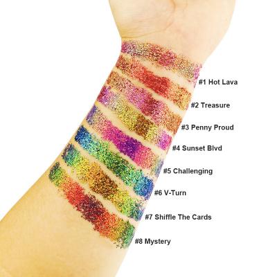 China High Pigment Waterproof Eyeshadow Make Your Own Brand Makeup Private Label Custom Vegan Organic Chameleon Glitter With Gel for sale