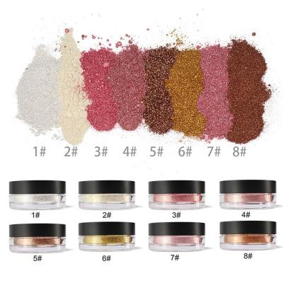 China Private Label Makeup Highlighter Bar 8 Colors Waterproof Loose Powder High Pigment for sale