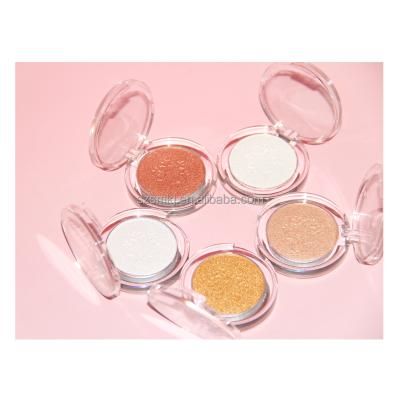 China Simple Custom Logo Highlight Face Makeup Private Label Press Powder Highlighter Bar Daily Makeup Palette for sale