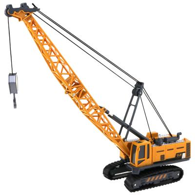 China Cheap Hand Material Eco-friendly Crane Crawler Model 360 Degree Rotation Plastic Construction Truck Model Sliding Crane Children Toy Car for sale