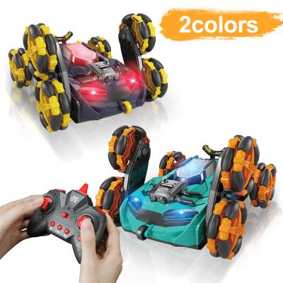 China New Six-wheel Rc Car 360 Drift Deformation Car Eco-friendly Material Water Jet Flip Rc Vehicle Toys Stunt Christmas Gift for sale