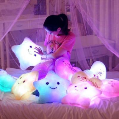 China Funny Led Plug Pillow Star Doll Plush Flash Light Animals Toys Children Christmas Gift Stuffed Plush Toys for sale