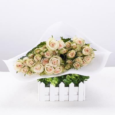 China Factory Fresh OEM Color Rose Wedding Decor Cut Flower Contact Foam Natural Wholesale Floral Dry Foam Blocks for sale