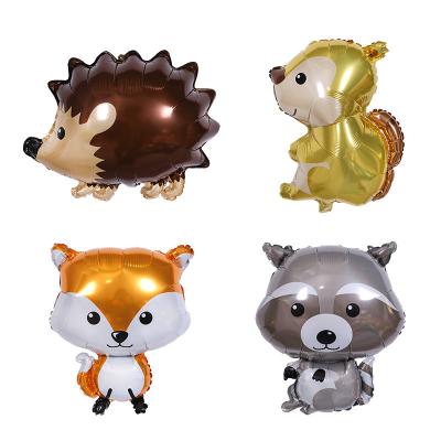 China Woodland Party Gift Toy Mylar Helium Foil Hedgehog Fox Squirrel Fox Raccoon Balloons Gift for Birthday Baby Shower Photo Prop Party Suppliers for sale