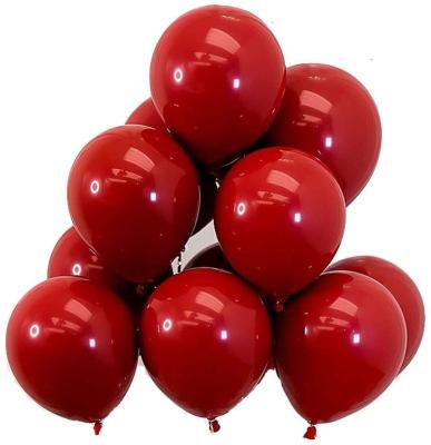 China 10 Inch Latex Stuffed Balloon Gift Toy Hot Ruby Double Balloon Red For Valentine Day Wedding Party Decoration for sale