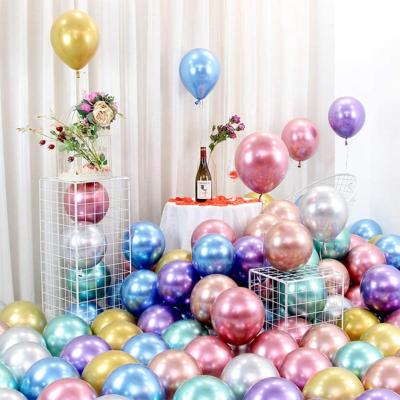 China Toy The Gift Toy Wholesale Chrome Metallic Latex Balloons Wedding Birthday Party Decorations 12inch for sale