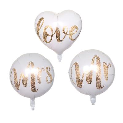 China Mr. Toy Hot Sale Valentine's Day Hot Sale Valentine's Day Gift 18 Inch Wedding Gift Mrs. Love Foil Balloons For Party Wedding Decorations for sale