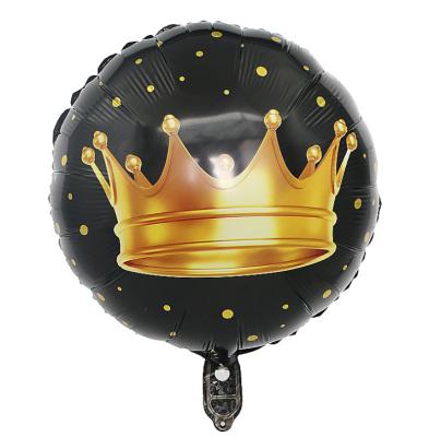 China Toy Gift Wholesale 18inch Happy Birthday Crown Foil Balloon Party Supplies Gift For Birthday Decoration for sale