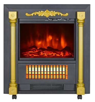 China Mobile Fireplaces electric heater fire log electric stove SF-1424 flame effect room Heater Quartz tube infrared wheels for sale