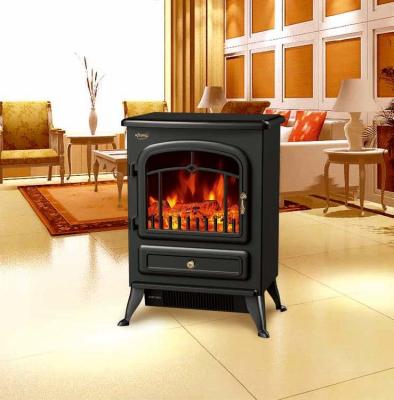 China log burning electric flame effect fires fireplace stove ND-181M chimenea electrica White for sale