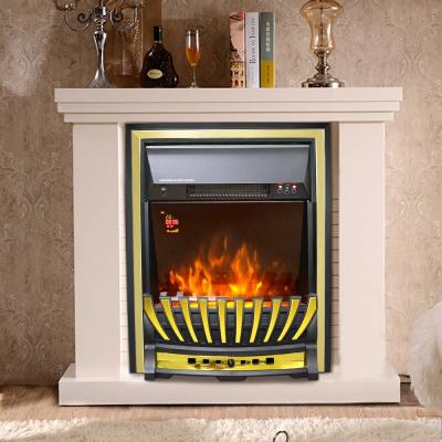 China insert freestanding electric fireplace Heater stove NDY-19FR-E chimenea Silver remote control flame effect room heater for sale