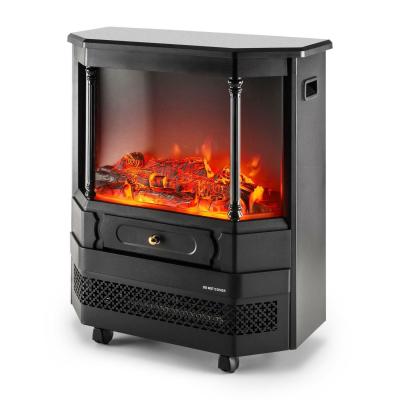 China Mobile electric fireplace heater  log flame effect Roman pillar EF332 wheels room/indoor heater for sale