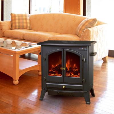 China Big MDF Freestanding Electric Fireplace Heater Remote Control log flame light electric stoves ND-20A1 Indoor heater for sale