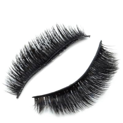 China Full Thick Soft Synthetic 3D Strip Lashes Wholesale Seller Pestanas Synthetic Eyelashes With Private Label Custom for sale