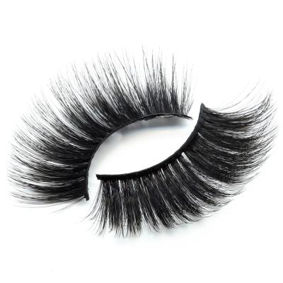 China Deep Soft 25mm Synthetic 3D Strip Full Lashes Wholesale Korean Seller False Eyelashes Eyelashes With Private Label Custom for sale