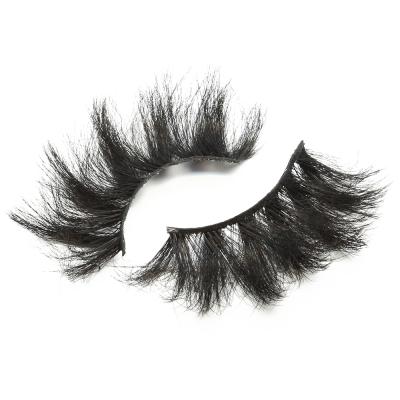 China Deeply Fluffy Wholesale Lash Product With Customize Box 25mm 3D Mink Full Strip Lashes Supplies Takma Kirpik for sale