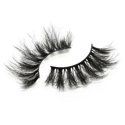 China Deep Fluffy False Eyelashes 25mm 3D Mink Full Strip Lashes Supplies Korean Wholesale Eyelashes With Private Custom Packing for sale