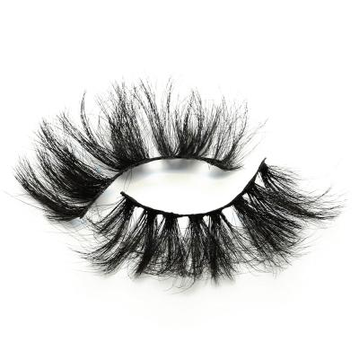 China Wholesale 25mm 3D Mink Full Strip Lashes Distributors Wimpers Deep Fluffy Eyelashes With Customize Box for sale