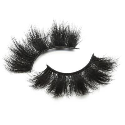 China Wholesale Qingdao False Eyelashes 25mm 3D Mink Full Strip Lashes Distributors Deep Fluffy Eyelashes With Private Custom Packing for sale