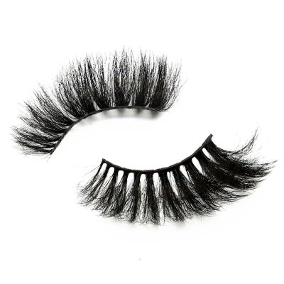 China Deep Fluffy Wholesale 25mm Artificial Eyelashes 3D Mink Full Strip Lashes Vendor Wimpers With Customize Box for sale