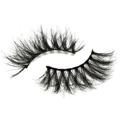 China Wholesale 25mm 25mm False 3D Mink Full Strip Lashes Factory Wimpers Eyelashes With Custom Eyelash Packaging Box Private Label for sale