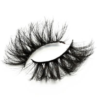 China Deep 25mm False 3D Mink Full Strip Lashes Vendor Wimpers Wholesale Fluffy Eyelashes With Private Label Custom for sale