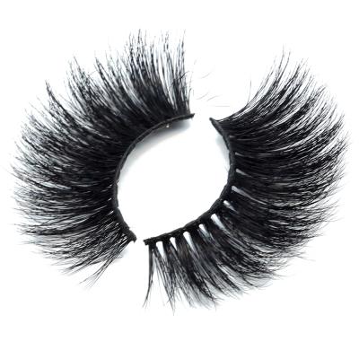 China Thick Tapered Fluffy False Eyelashes Wholesale 25mm lashes3d 25mm Mink False Full Strip Lashes With Custom Eyelash Packaging for sale