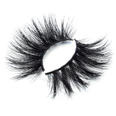 China Wholesale Seller 25Mm Thick Fluffy Tapered Volume Eyelashes 5D Mink Eyelashes Lashes 3D Fake 25Mm Mink False Full Strip Lashes for sale