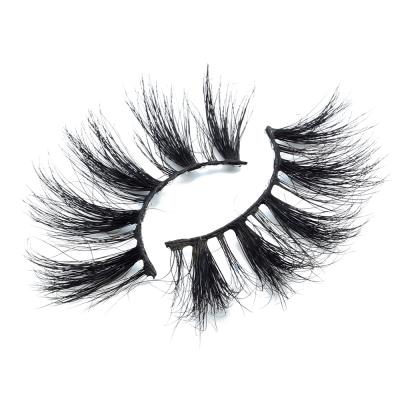 China Custom Deep Fluffy Tapered Cilios Wholese 25mm Mink Eyelashes Mink Private Label False Lashes 3D Strip Lashes Full 25mm for sale