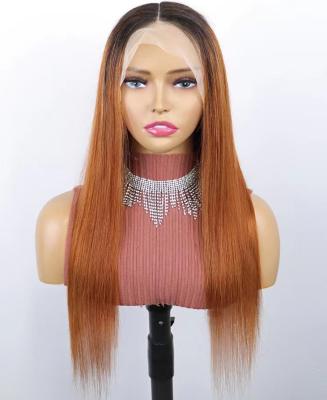 China 13x1 Straight T Lace Up Straight Transparent Lace Front Remy Human Hair Wigs Pre Plucked For Colored Women for sale