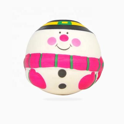 China OEM&ODM 6.5cm PU Bounce Santa Claus Snowman Baby Squeeze Ball Christmas Series Slow Squeeze Toys for sale