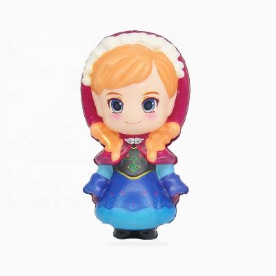 China OEM&ODM PU Small Hot Slow Rebound Princess Anna Doll Squeeze Toy Frozen Effort Ball for sale