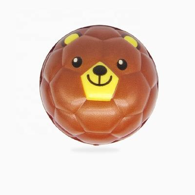 China OEM&ODM 6cm Cute Animal PU Pattern Pressure Ball Lion Tiger Monkey Panda Decompression Ball for sale