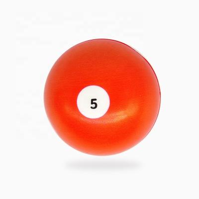 China OEM&ODM 6cm PU Billiards Styling Soft Snooker Billiards Decompression Ball Stress Ball Indoor Games for sale