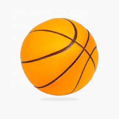 China OEM&ODM 10cm Mini PU Basketball Shape Squeeze Decompression Pinch Toys Office Entertainment Slow Bound Basketball for sale