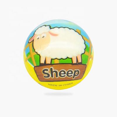 China OEM&ODM 6cmPU PU OEM&ODM 6cmPU Full Color Printing Children's Instruction Interactive Toys Cartoon Model Sheep Pressure Animal Ball for sale